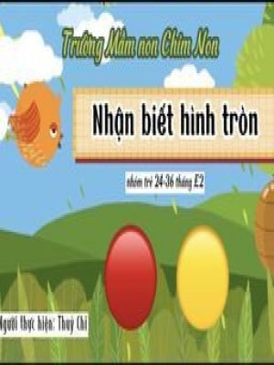 Nhận biết hình tròn - Trường Mầm non Chim Non